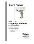 Opticon LGZ 7225 Scanner User Manual