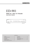 Onkyo ED-901 Speaker System User Manual