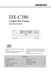 Onkyo DX-C380 Stereo System User Manual