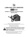 One Stop Gardens 98197 Lawn Sweeper User Manual