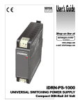 Omega Speaker Systems iDRN-PS-1000 Power Supply User Manual