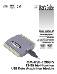 Omega OM-USB-1208FS Webcam User Manual