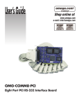 Omega OMG-COMM8-PCI Computer Accessories User Manual