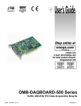 Omega OMB-DAQBOARD-500 Computer Hardware User Manual