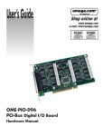 Omega Engineering OME-PIO-D96 Computer Hardware User Manual