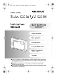 Olympus 1030 SW Digital Camera User Manual