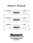 Numark Industries SA3000 Stereo Amplifier User Manual