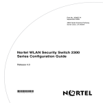 Nortel Networks 2300 Switch User Manual