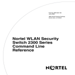 Nortel Networks 2300 Series Switch User Manual
