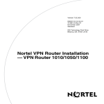 Nortel Networks 1050 Switch User Manual