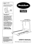 NordicTrack 831.2988 Treadmill User Manual