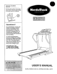 NordicTrack 831.29881 Treadmill User Manual