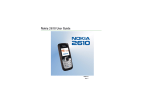Nokia 2610 Cell Phone User Manual