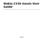 Nokia 2330 Cell Phone User Manual