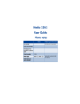 Nokia 1220 Cell Phone User Manual