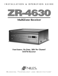 Niles Audio ZR-4630s Stereo System User Manual