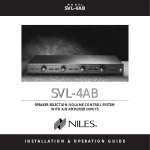 Niles Audio SVL-4AB Stereo System User Manual