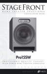 Niles Audio 15SW Speaker User Manual