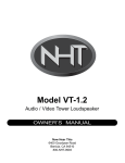 NHT VT-1.2 Speaker User Manual