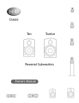 NHT Powered Subwoofers Speaker User Manual