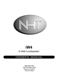 NHT IW4 Speaker User Manual