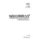 NEC NEAX2000 IVS2 Network Card User Manual