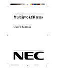 NEC LCD1810X Car Video System User Manual