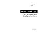 NEC 1700 Series Printer User Manual