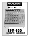 Nady Systems SPM-835 Stereo Amplifier User Manual