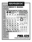 Nady Systems PMX-420 Music Mixer User Manual