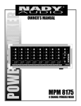Nady Systems MPM 8175 Musical Instrument User Manual