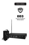 Nady Systems EO3AA Headphones User Manual