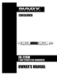 Nady Systems CX-22SW Speaker User Manual