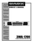 Nady Systems 3WA1700 Stereo Amplifier User Manual