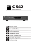 NAD C 542 CD Player User Manual