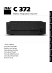 NAD C 372 Stereo Amplifier User Manual
