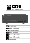 NAD C370 Stereo Amplifier User Manual