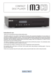 Musical Fidelity M3CD CD Player User Manual