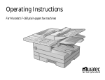 Muratec F-160 Fax Machine User Manual