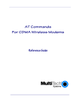 Multi-Tech Systems CDMA Wireless Modem Network Card User Manual