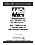 Multiquip WM120SM Music Mixer User Manual