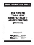 Multiquip TLG-12SPX Portable Generator User Manual
