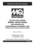Multiquip SP2S13H20A Welder User Manual