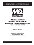 Multiquip MVH-200GH Staple Gun User Manual