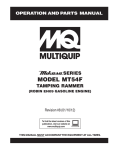 Multiquip MT54F Automobile Parts User Manual