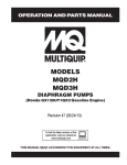 Multiquip MQD3H Automobile Parts User Manual