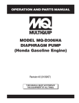 Multiquip MQ-D306HA Automobile Parts User Manual