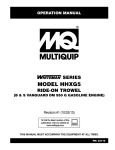 Multiquip HHXG5 SONAR User Manual