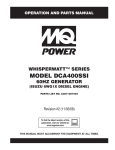 Multiquip DCA400SSI Portable Generator User Manual