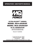 Multiquip DCA-25USI2XF Portable Generator User Manual